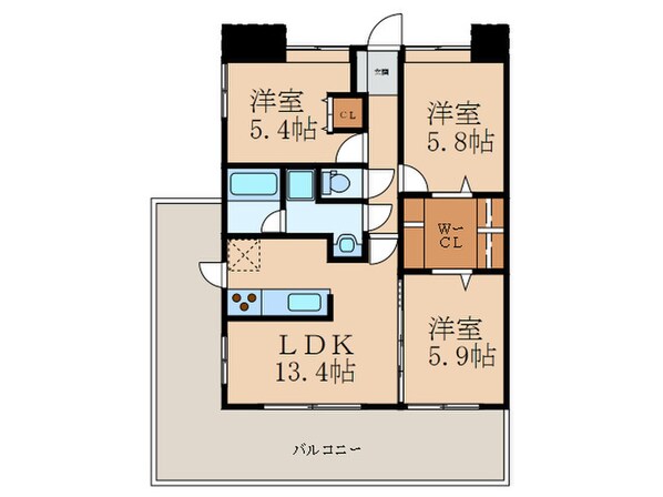 ＮｅｗＧａｅａ四季彩の丘Ｂ棟の物件間取画像